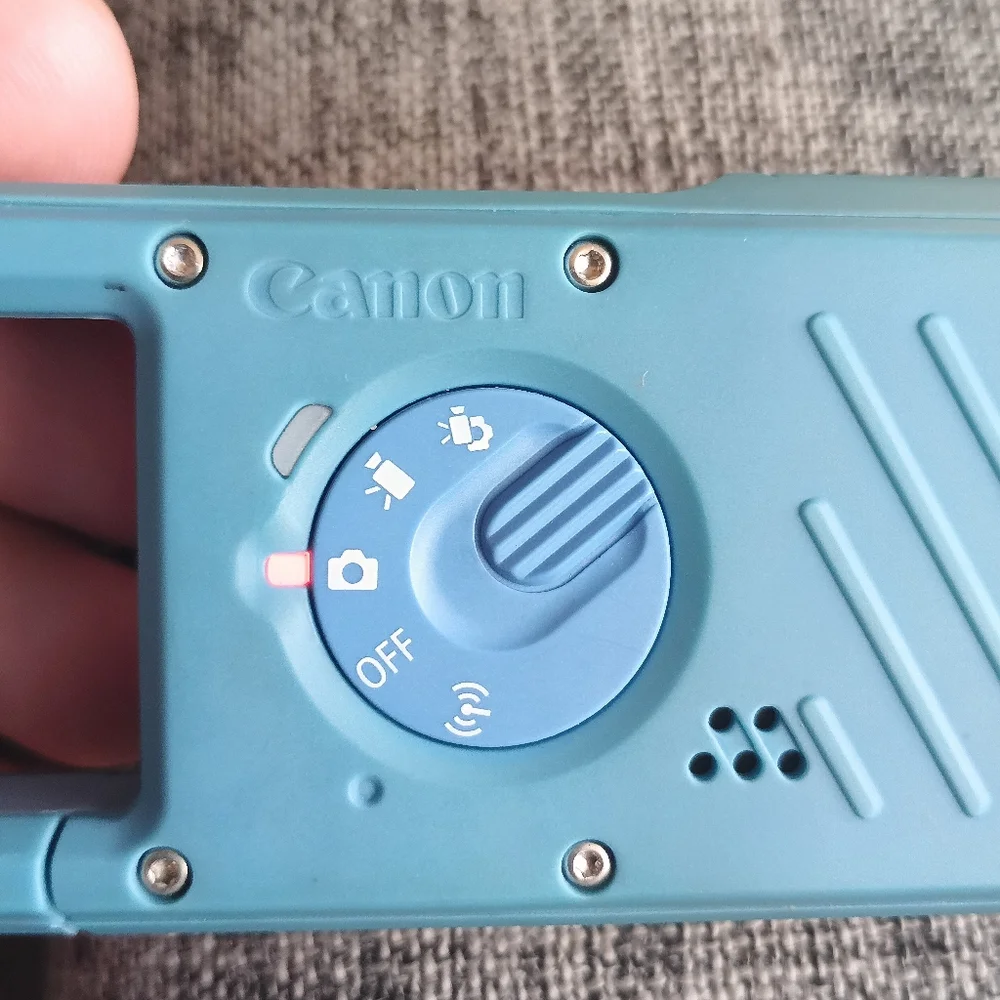 Canon Blue and White Camera